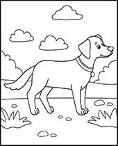 Cute puppy coloring page printable