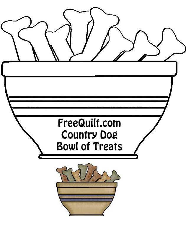 Bowl of dog bones template