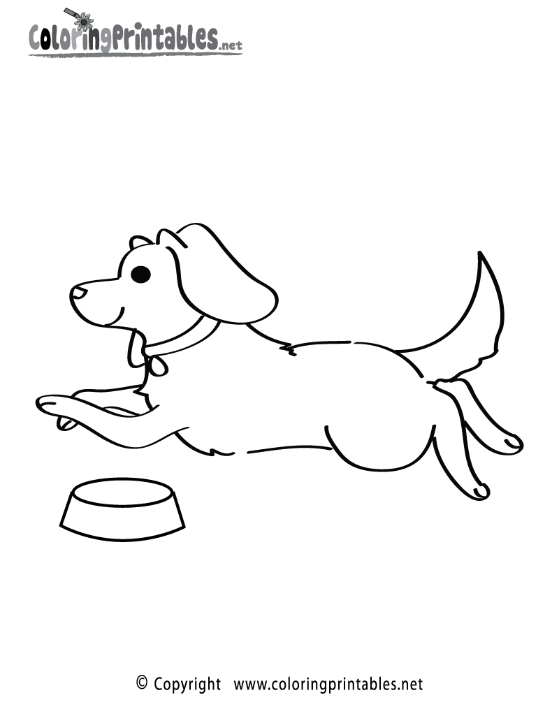 Free printable dog picture coloring page