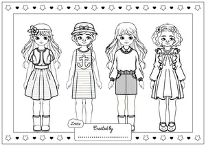 Coloring pages dolls