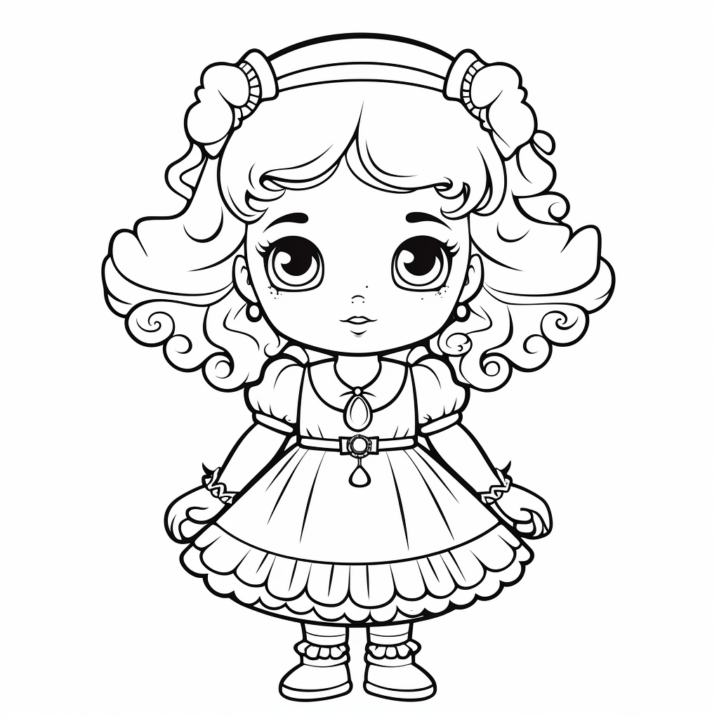 Doll coloring pages printable