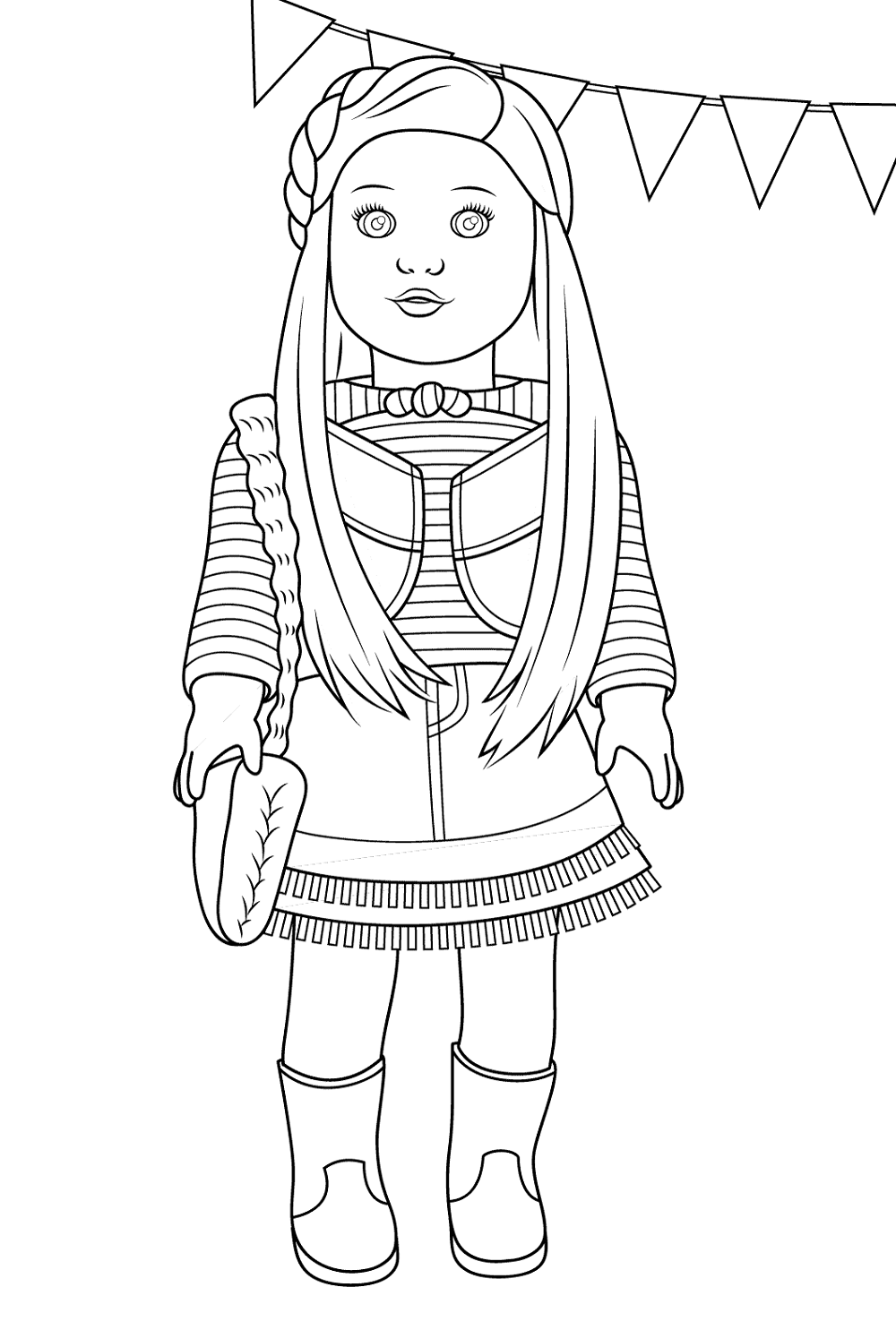 American girl doll coloring pages printable activity shelter
