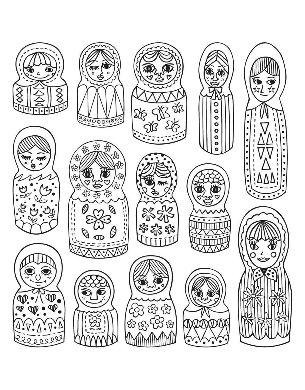 Doll coloring pages