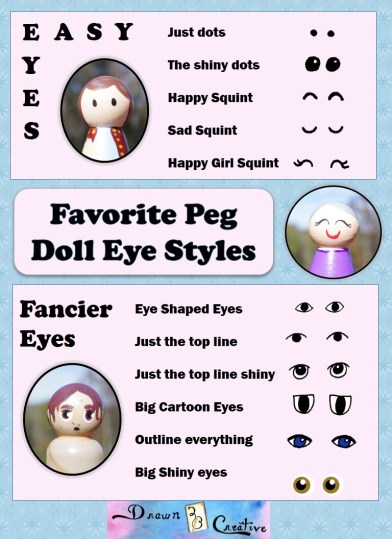 Peg doll faces printable guide and planner