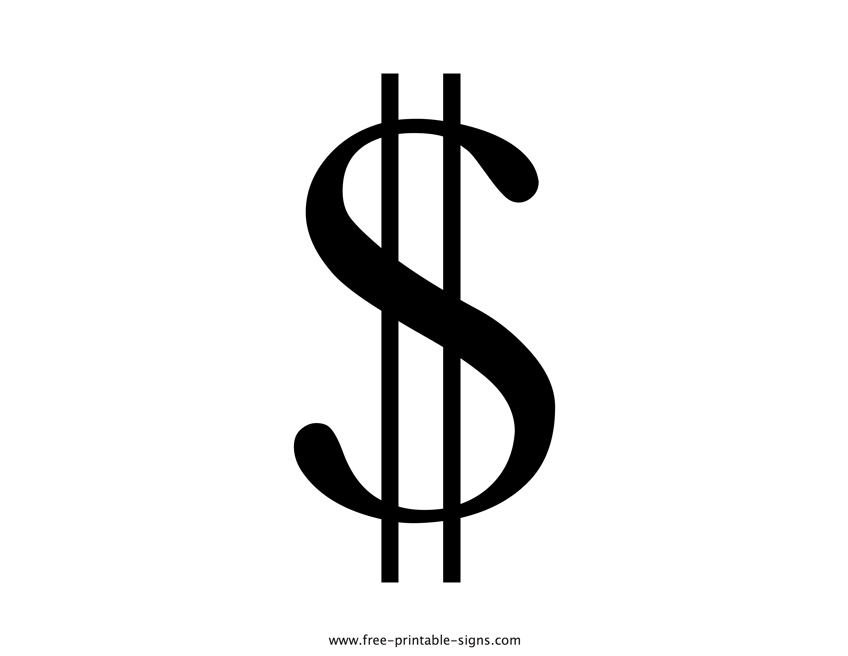 Printable money sign â free printable signs