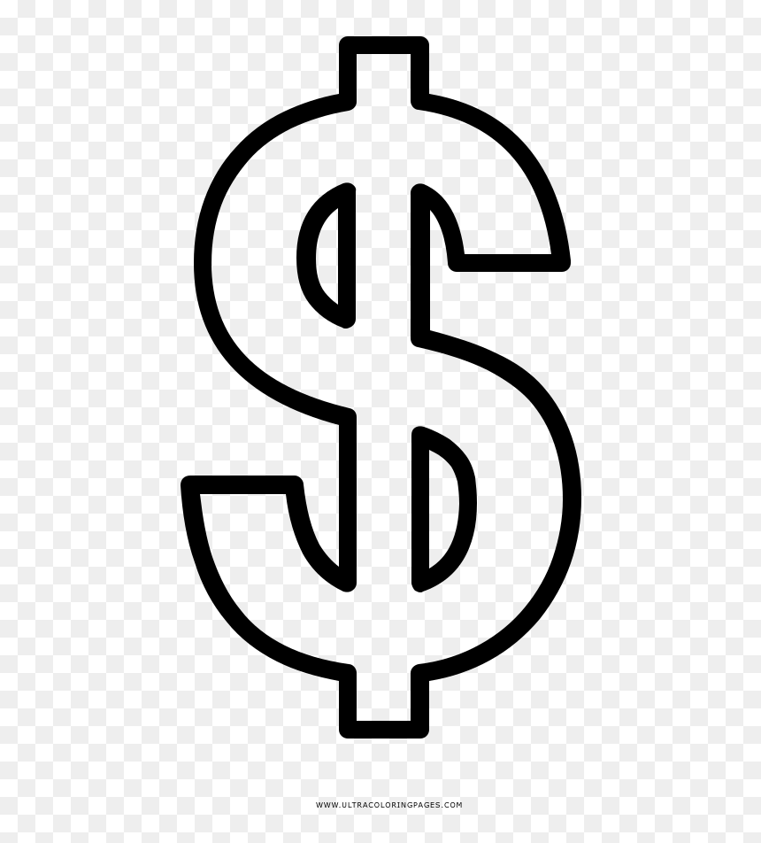 Dollar coloring page