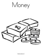 Dollar coloring page