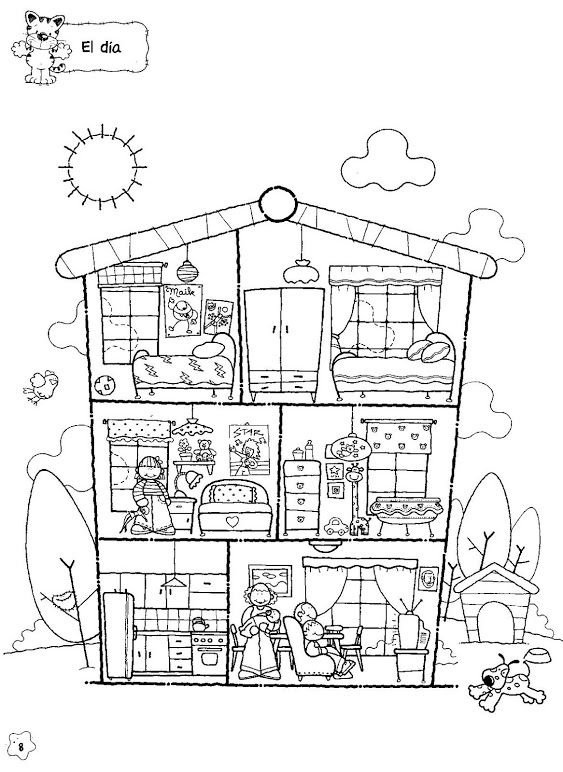 Dollhouse coloring pages printable for free download