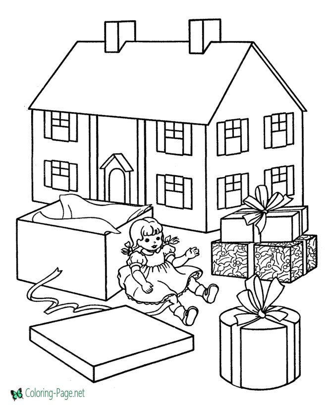 Dollhouse coloring pages printable for free download