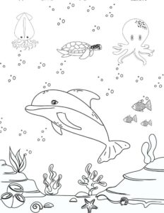 Cute dolphin coloring pages free printables