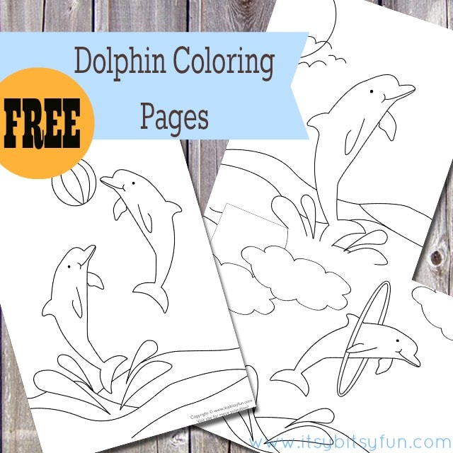 Free printable dolphin coloring pages