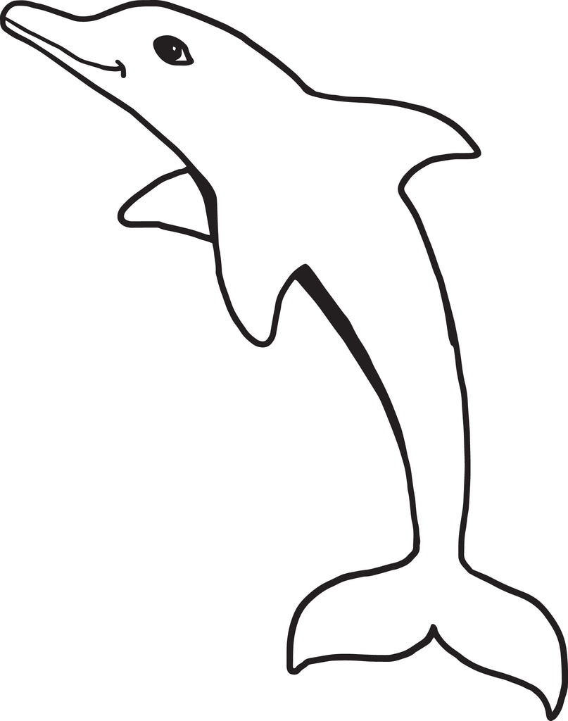 Printable dolphin coloring page for kids â