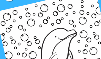 Dolphin coloring pages two kids and a coupon
