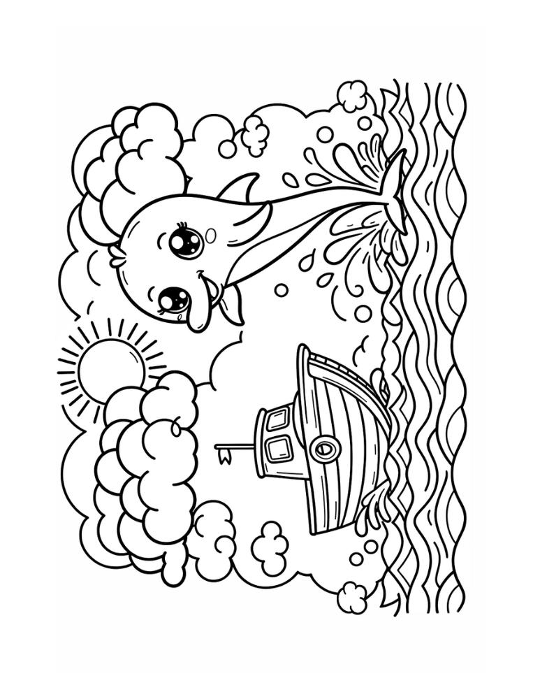 Free dolphin coloring pages for kids