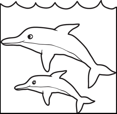 Free dolphins coloring pages for kids