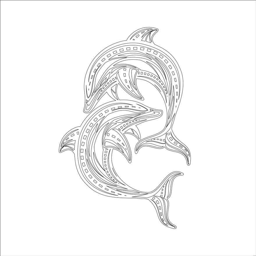 Free dolphins coloring page