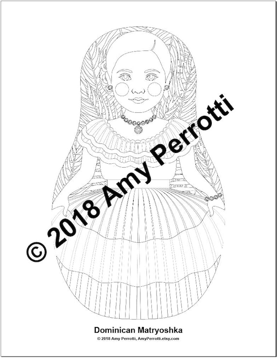 Dominican coloring sheet printable file traditional folk