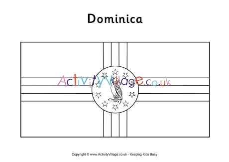 Dominica flag louring page