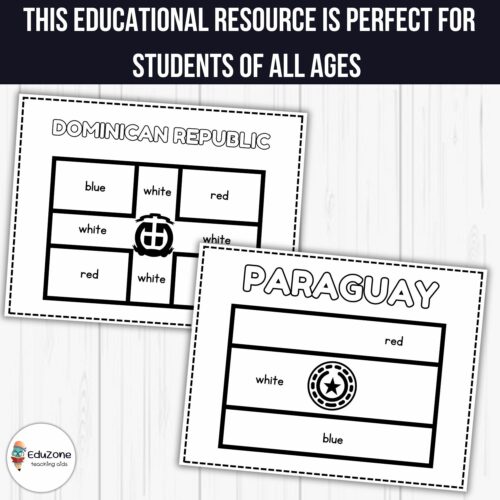 Printable hispanic countries flags coloring pages to promote creativity made by teachers