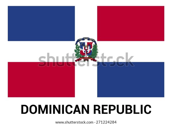 Dominican republic flag isolated vector official stock vector royalty free