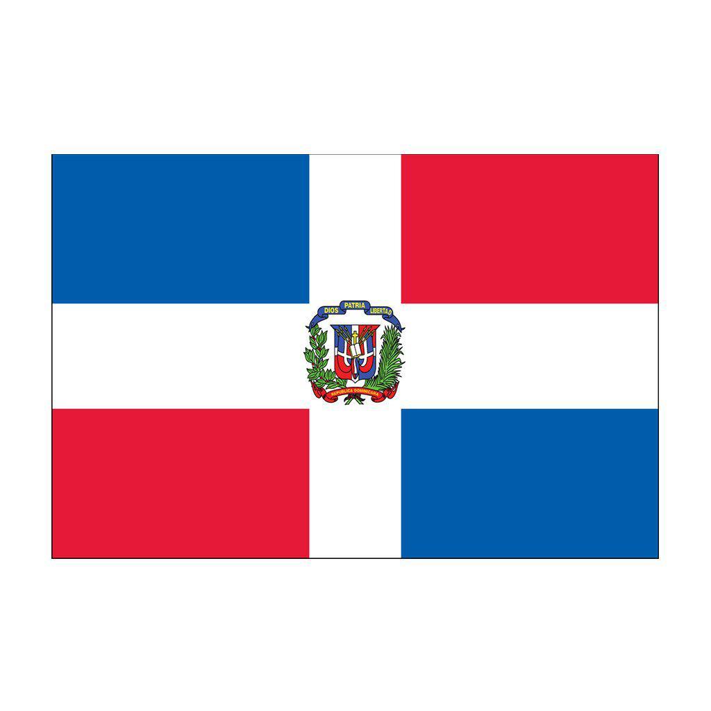 Dominican republic flags with seal â fly me flag