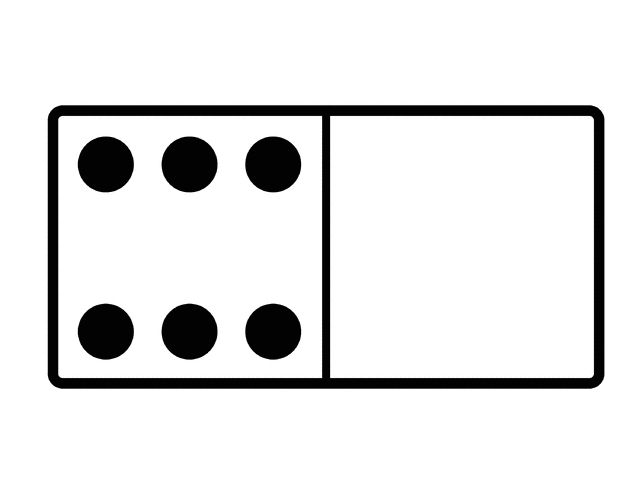 Domino with spots no spots domino clip art coloring pages