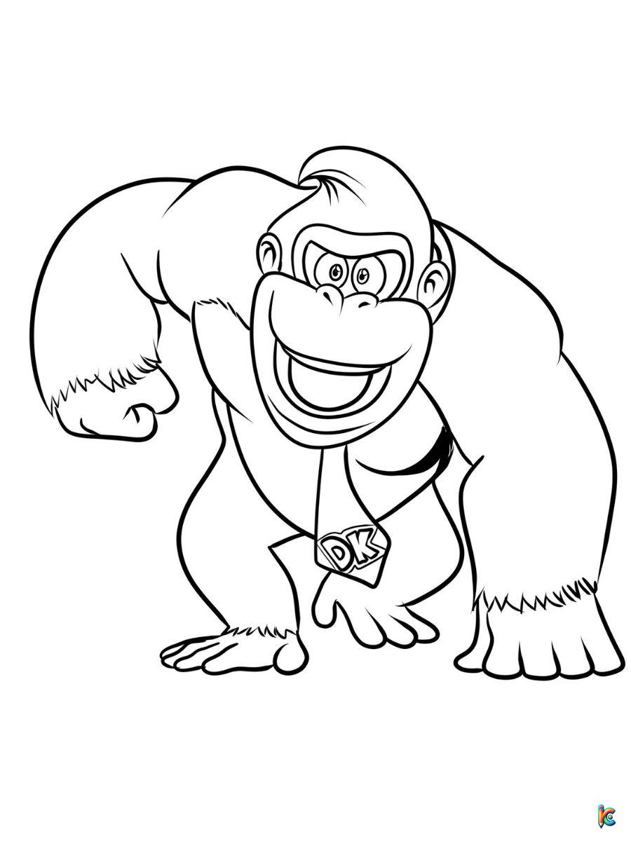 Donkey kong coloring pages â