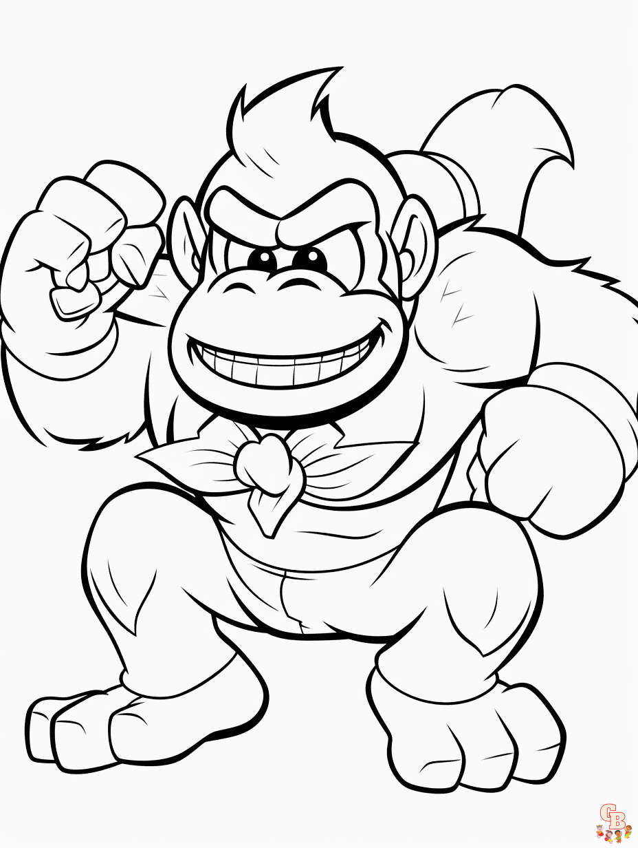 Donkey kong coloring pages