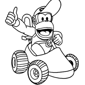 Diddy kong coloring pages printable for free download