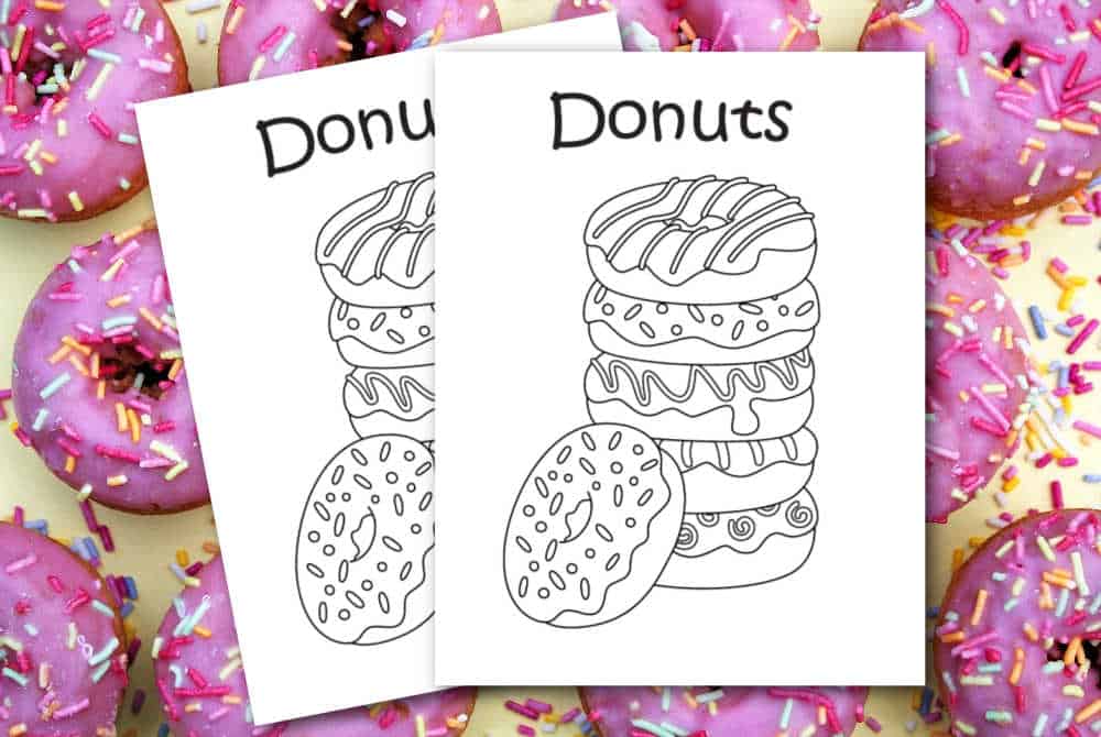 Donut coloring page