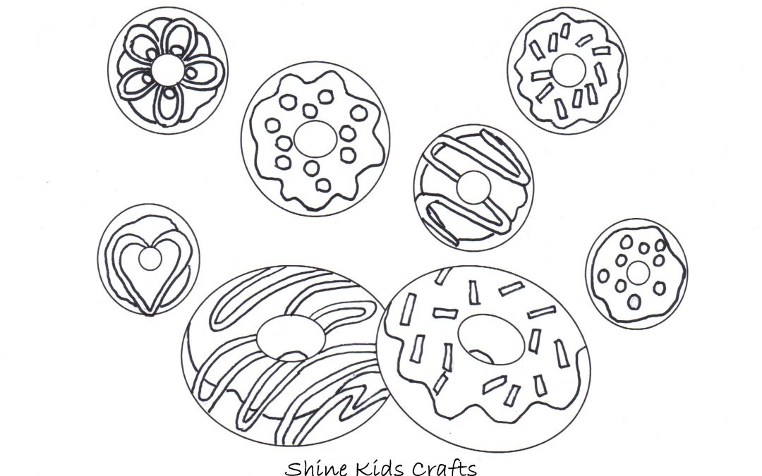 Free printable donut coloring calendar