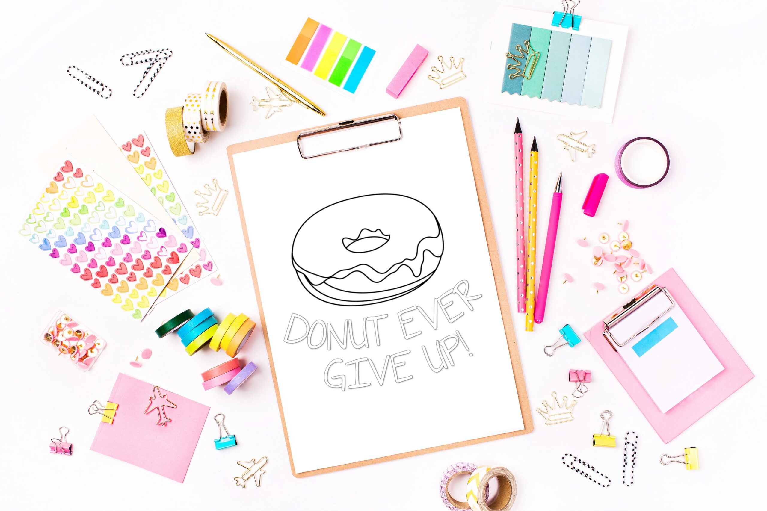 Printable donut coloring pages