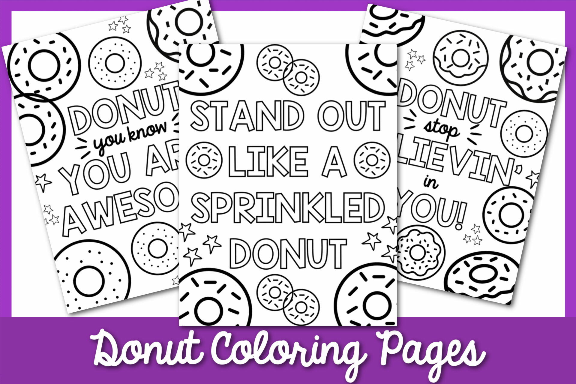 Donut coloring pages