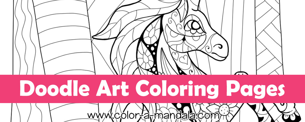 Doodle coloring pages