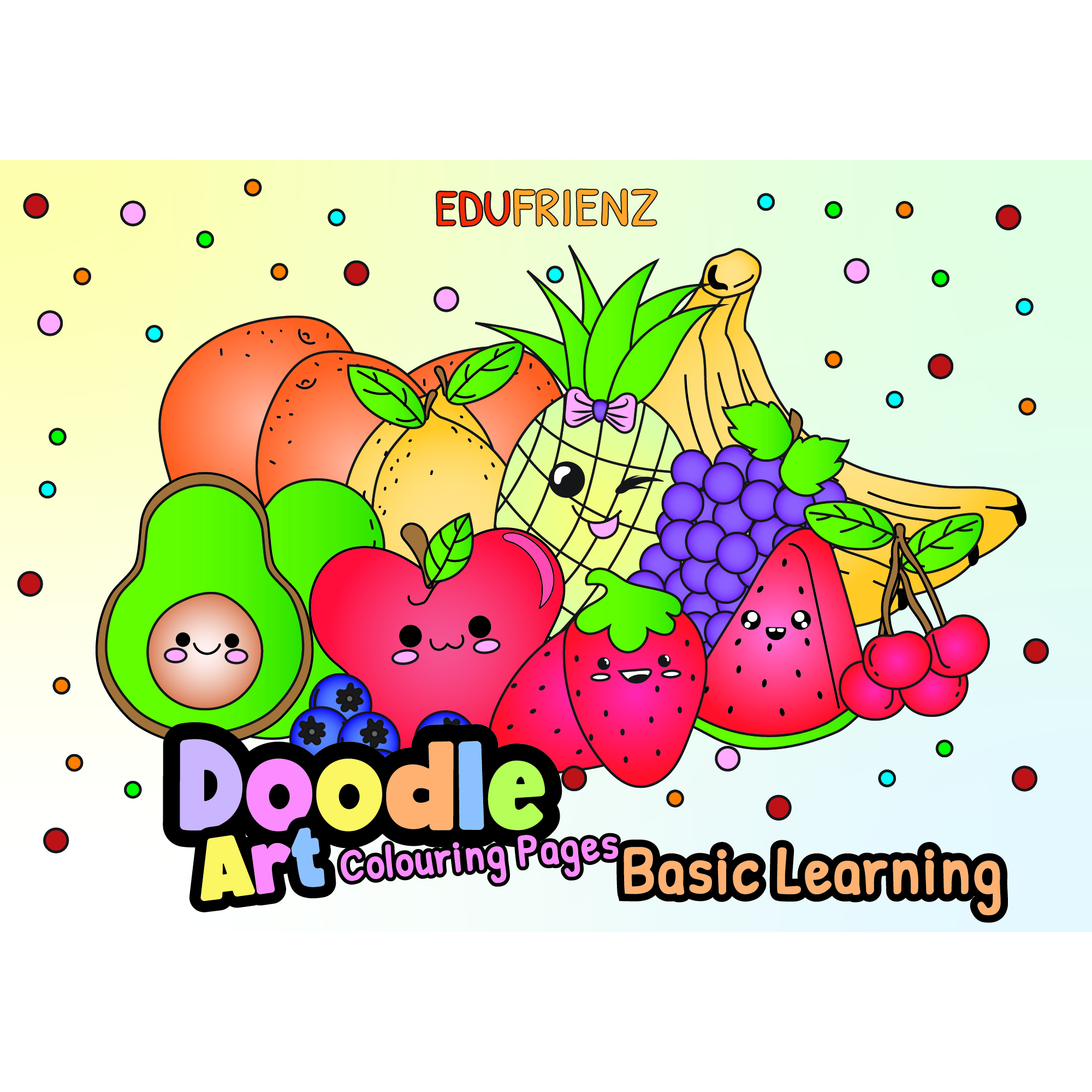 Kids doodle art colouring pages â basic learning