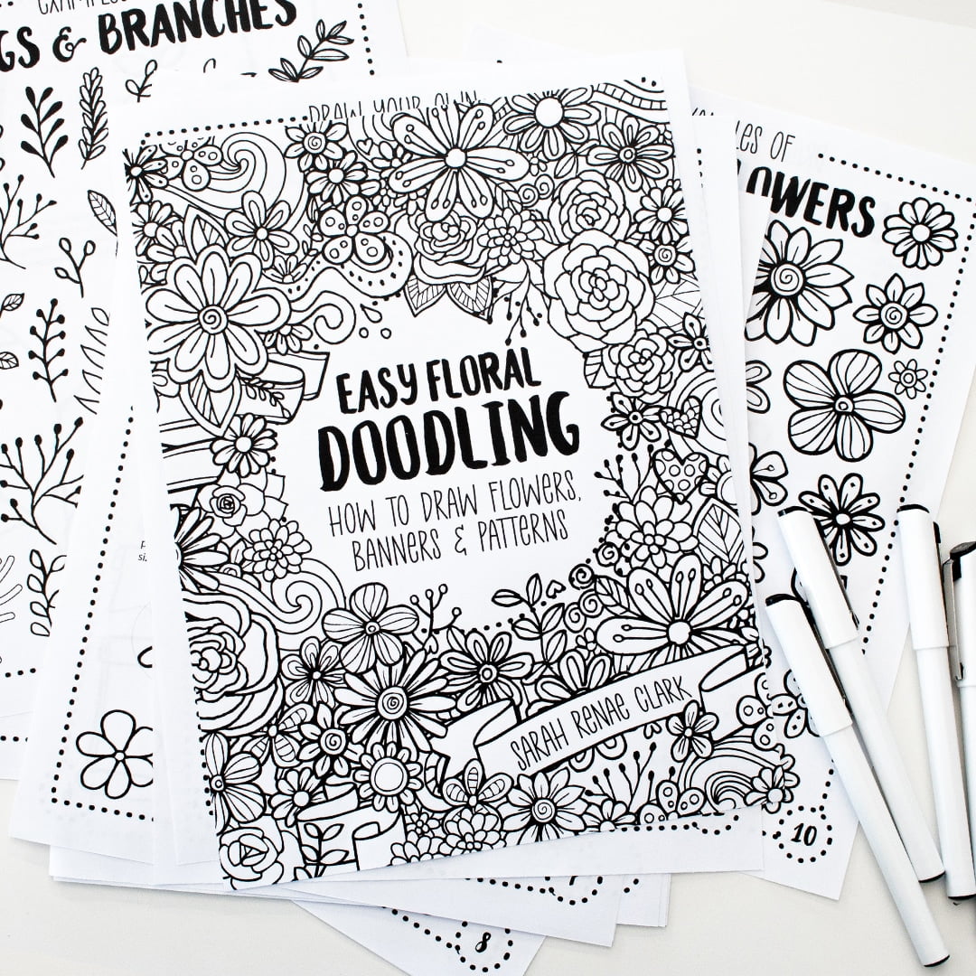 Easy floral doodling how to draw flowers banners patterns