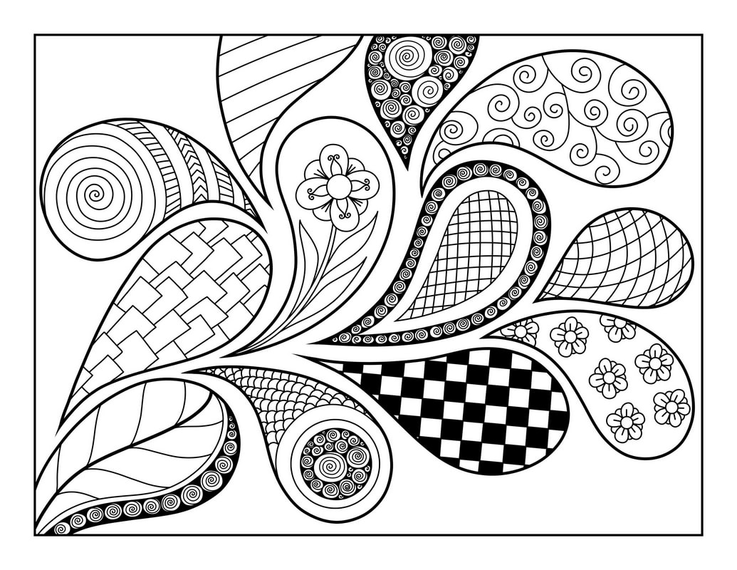Give printable doodle design adult coloring book pages by coloringlife