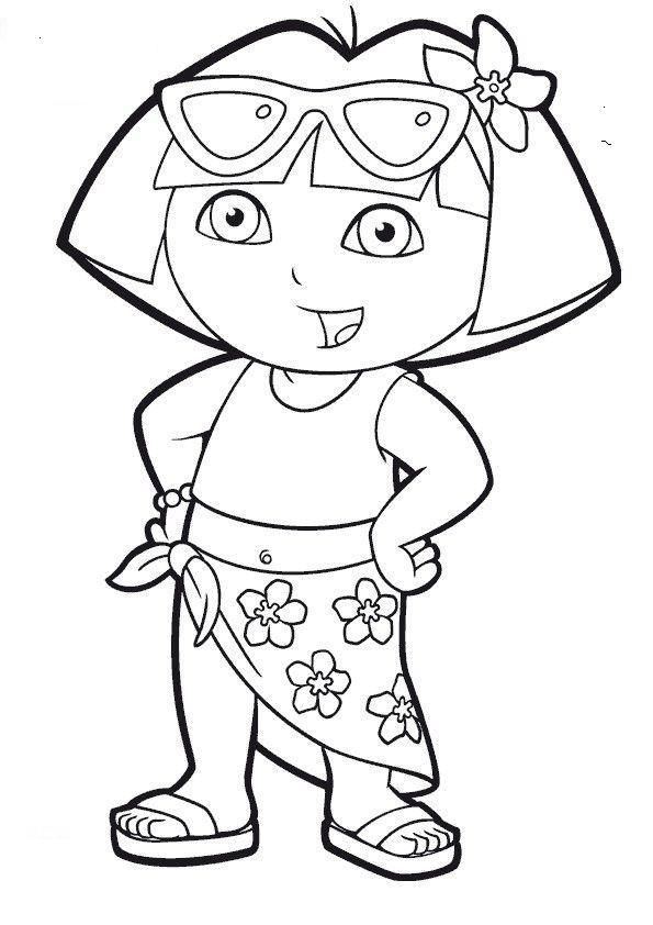 Free printable dora the explorer coloring pages for kids cartoon coloring pages dora coloring puppy coloring pages