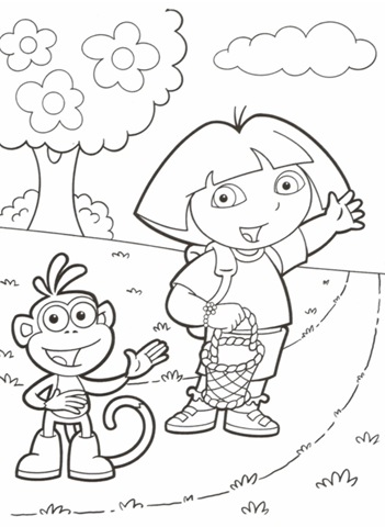 Dora the explorer printable coloring pagessheets free