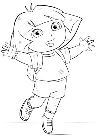 Dora coloring page free printable coloring pages