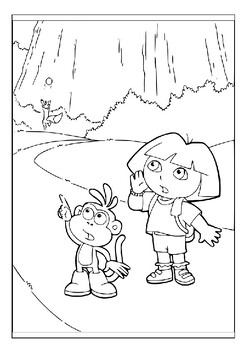 Colorful adventures printable dora the explorer coloring pages for children
