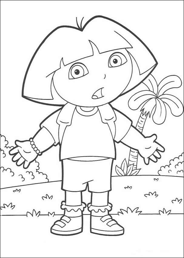 Free printable dora the explorer coloring pages for kids