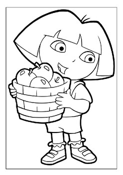 Printable dora the explorer coloring pages hours of creative fun for kids p