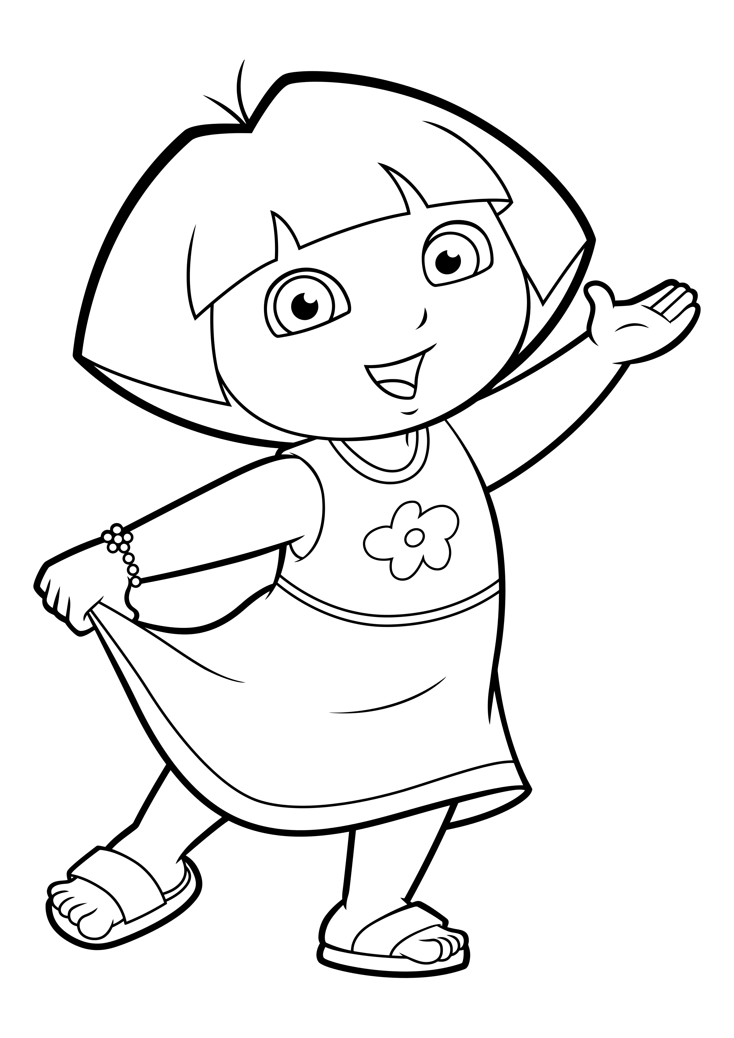 Coloring pages dora print free