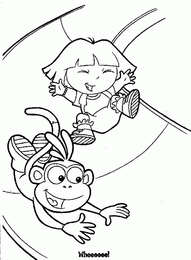 Free printable dora the explorer coloring pages for kids