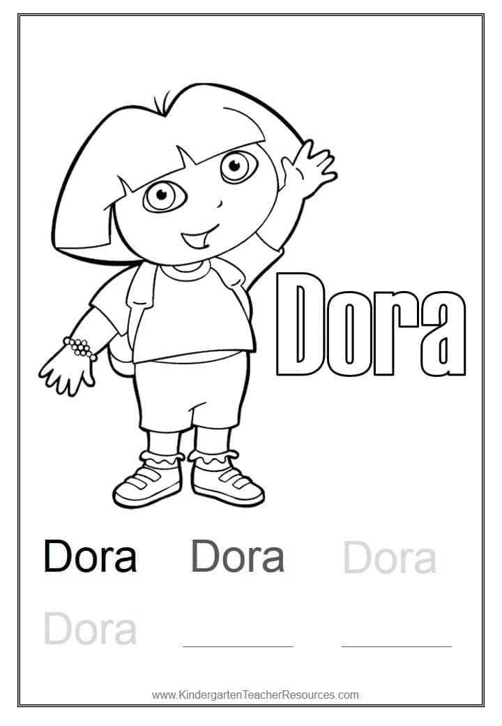 Dora coloring pages