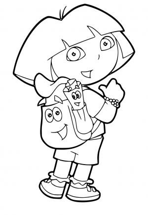 Free printable dora coloring pages for adults and kids