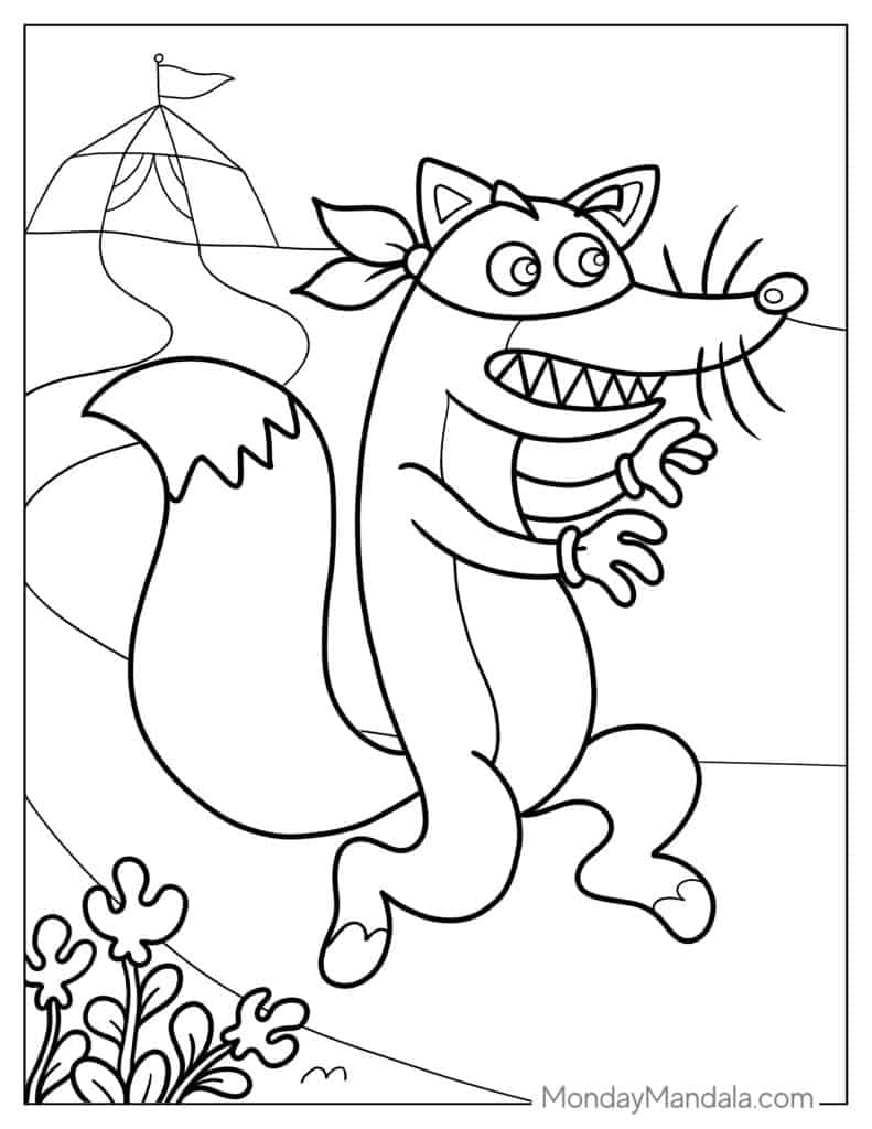 Dora the explorer coloring pages free pdf printables