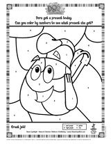 Dora the explorer color by numbers english printable pre