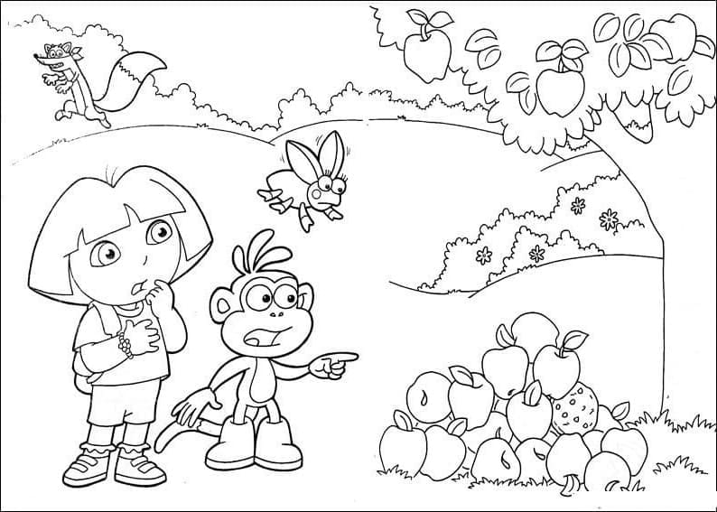 Dora the explorer for free coloring page